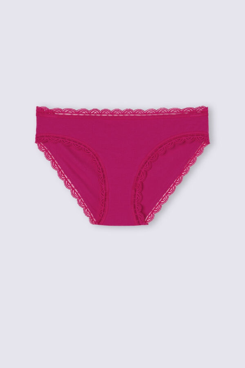 Intimissimi Cotton And Lace Panties Roze | SN-ITMSM57597