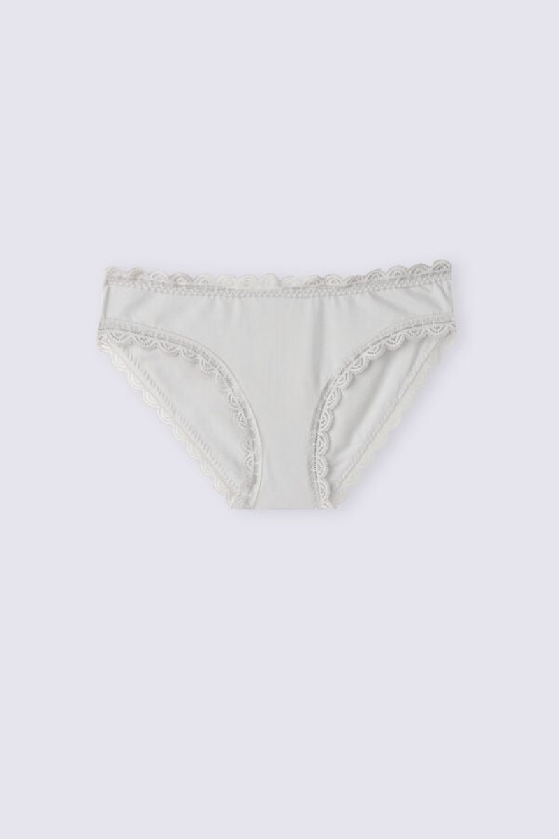 Intimissimi Cotton And Lace Panties Sive | SN-ITMSM57595