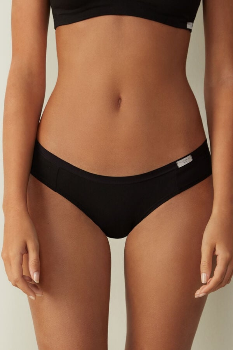 Intimissimi Cotton Panties Crne | SN-ITMSM57520