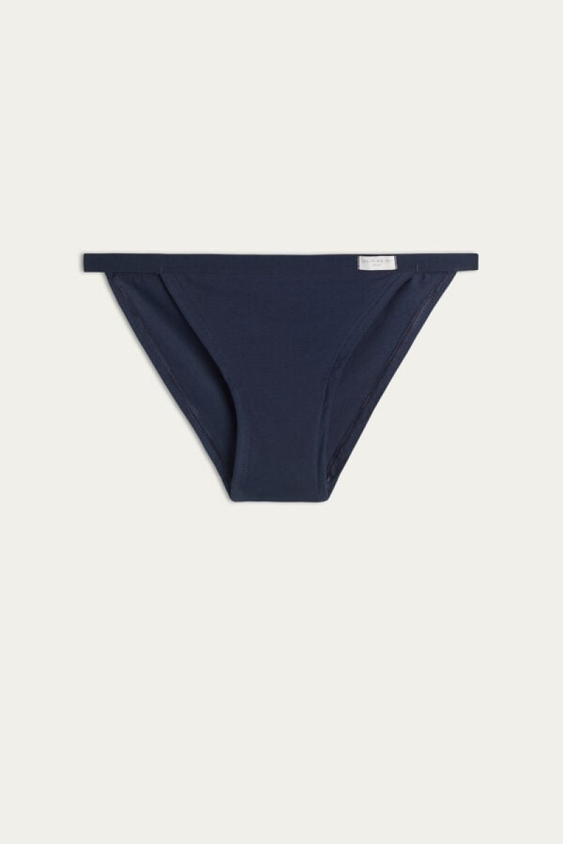 Intimissimi Cotton String Panties Plave | SN-ITMSM57554