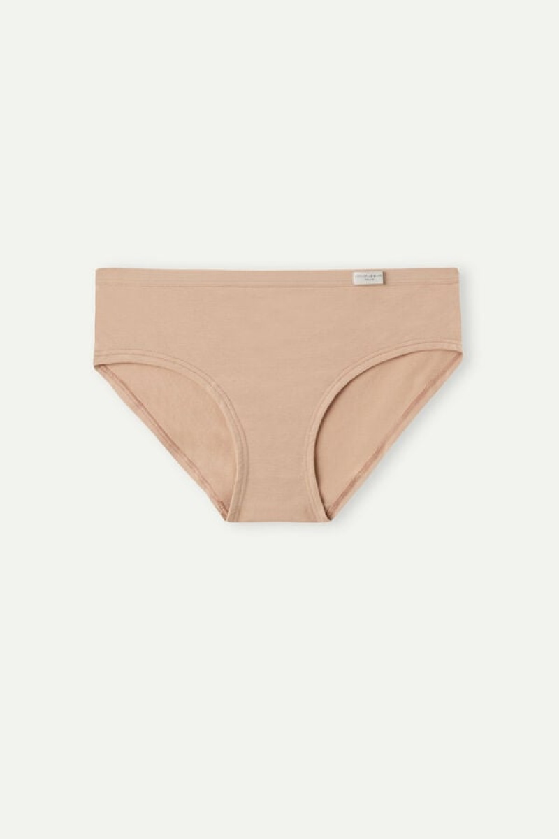 Intimissimi Cozy Panties In Cotton Bež | SN-ITMSM57576