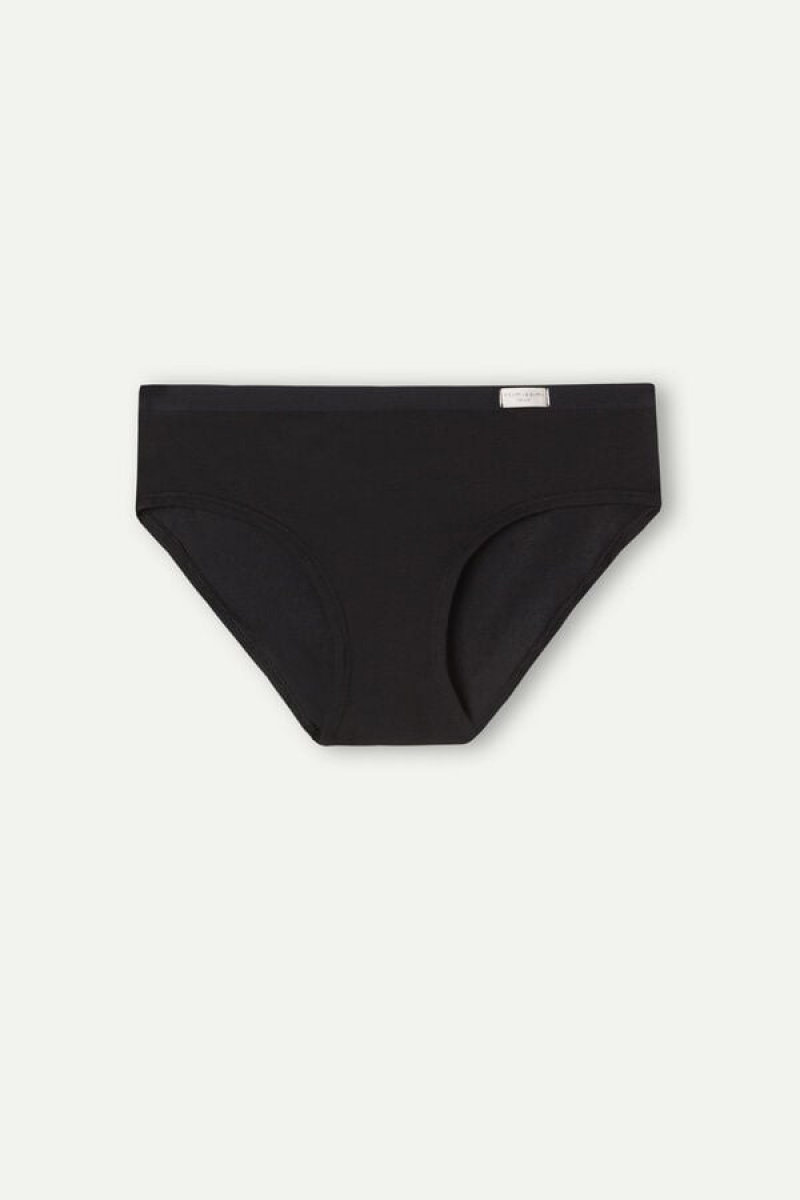 Intimissimi Cozy Panties In Cotton Crne | SN-ITMSM57577