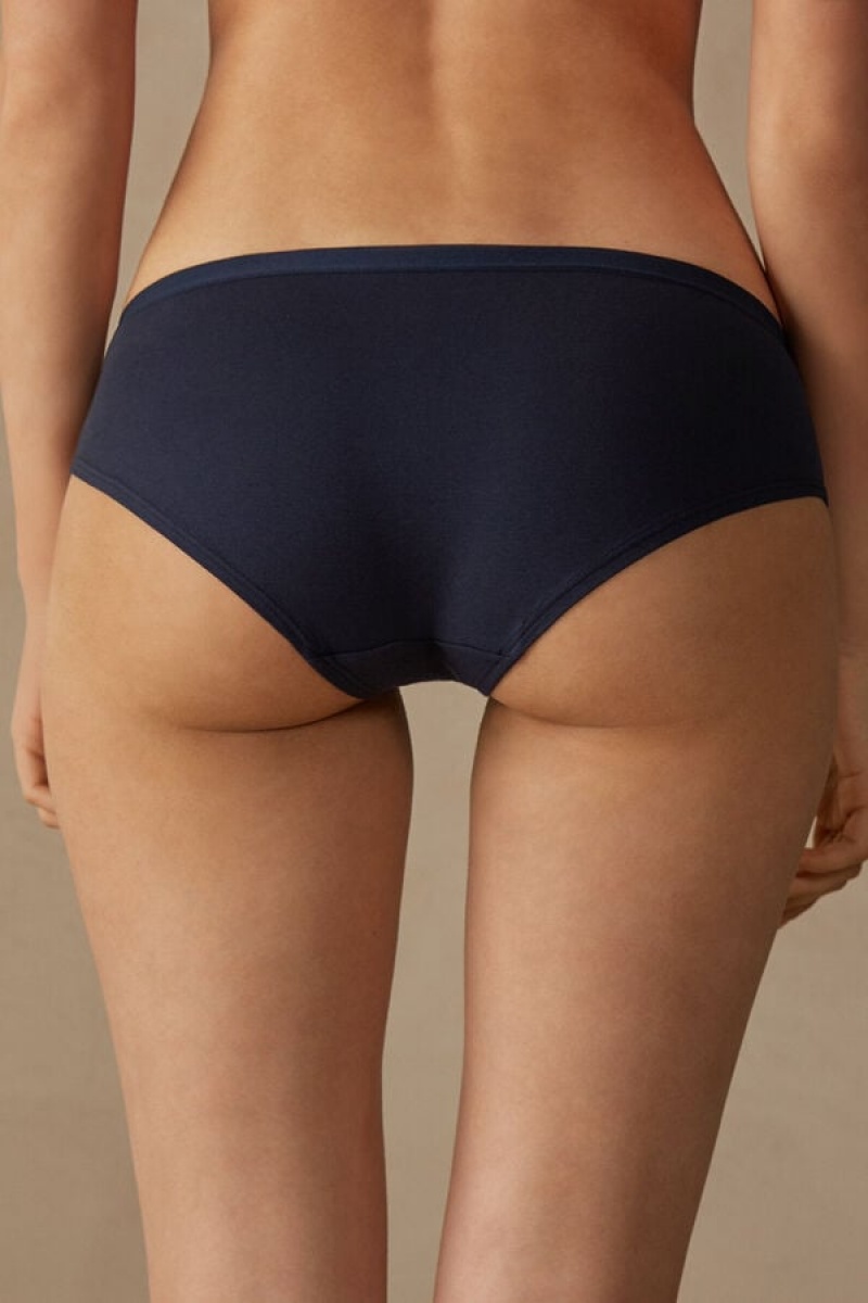 Intimissimi Cozy Panties In Cotton Plave | SN-ITMSM57575