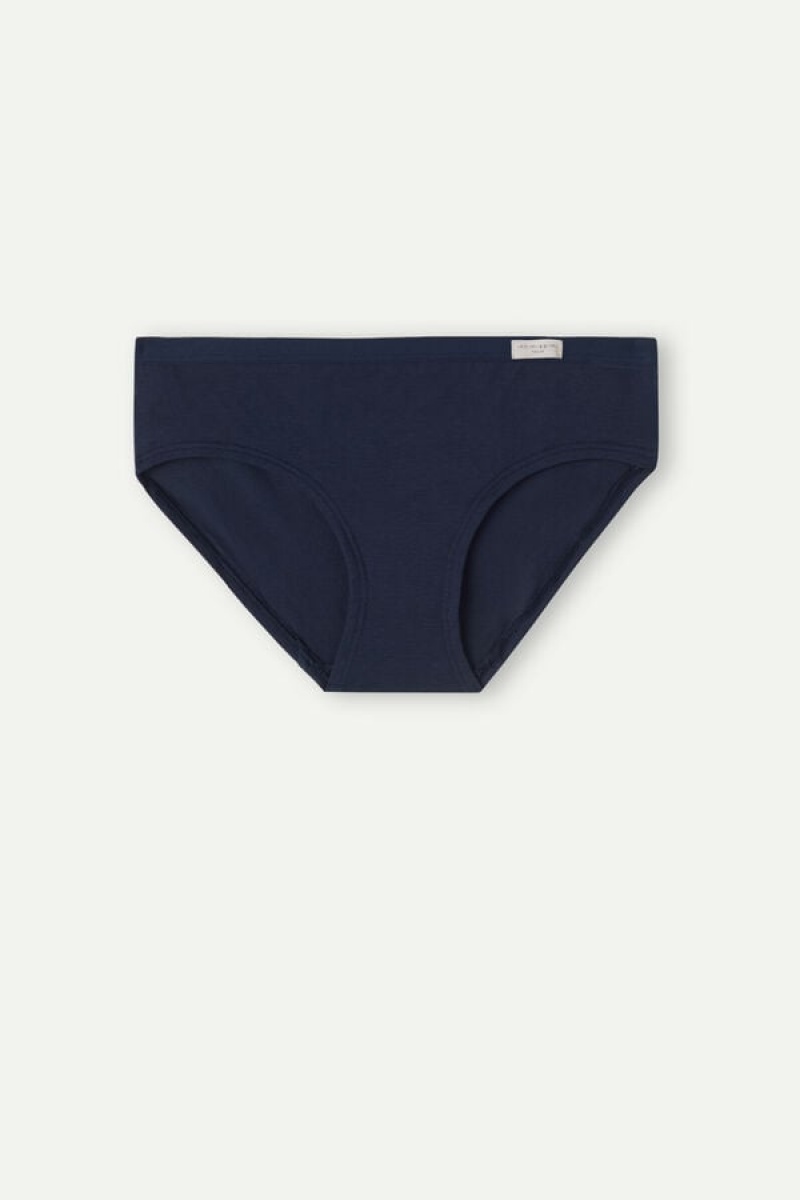 Intimissimi Cozy Panties In Cotton Plave | SN-ITMSM57575