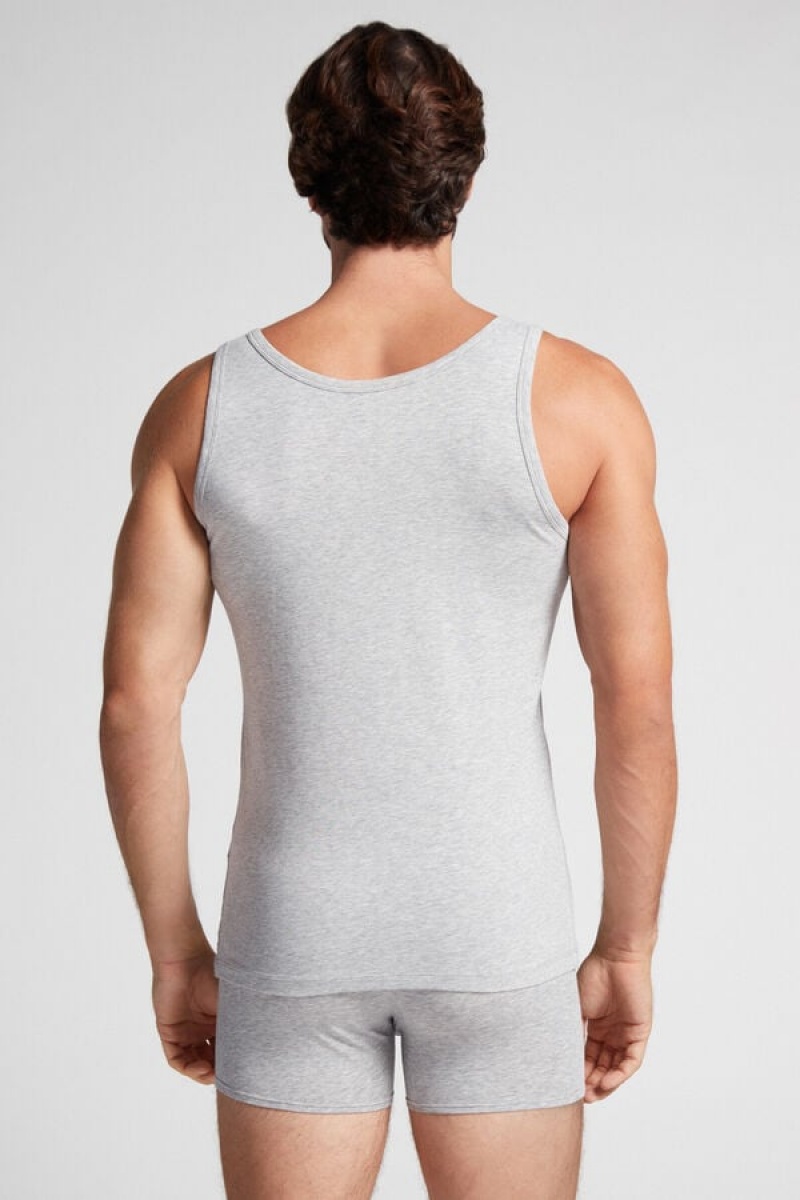 Intimissimi Crew Neck Tank Top Sive | SN-ITMSM58614