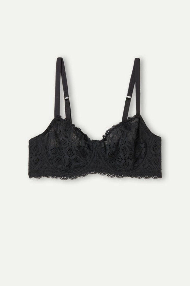 Intimissimi Daniela Balconette Bra In Lace Crne | SN-ITMSM56449