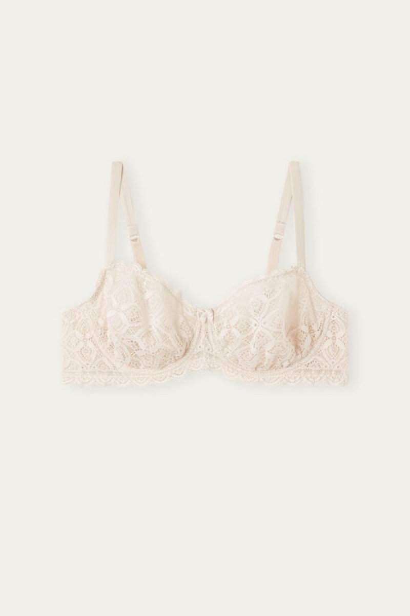 Intimissimi Daniela Balconette Bra In Lace Bež | SN-ITMSM56450