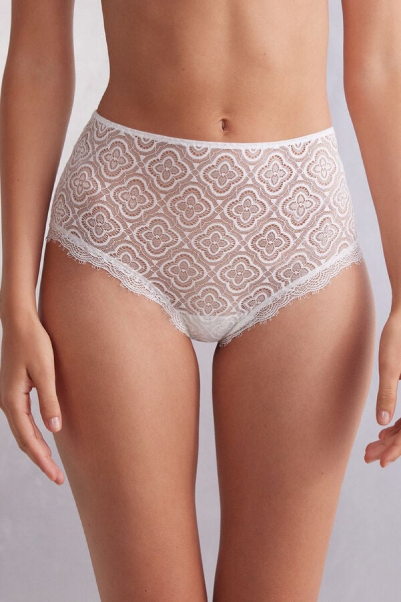 Intimissimi Delicious High Rise Hipster Brazilian Bijele | SN-ITMSM57690