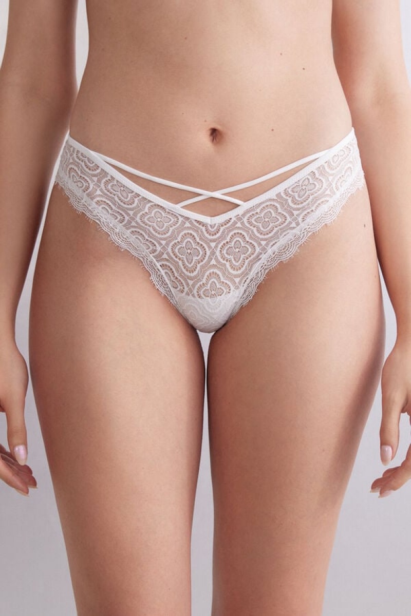 Intimissimi Delicious ‘80s Stil Brazilian Bijele | SN-ITMSM57475