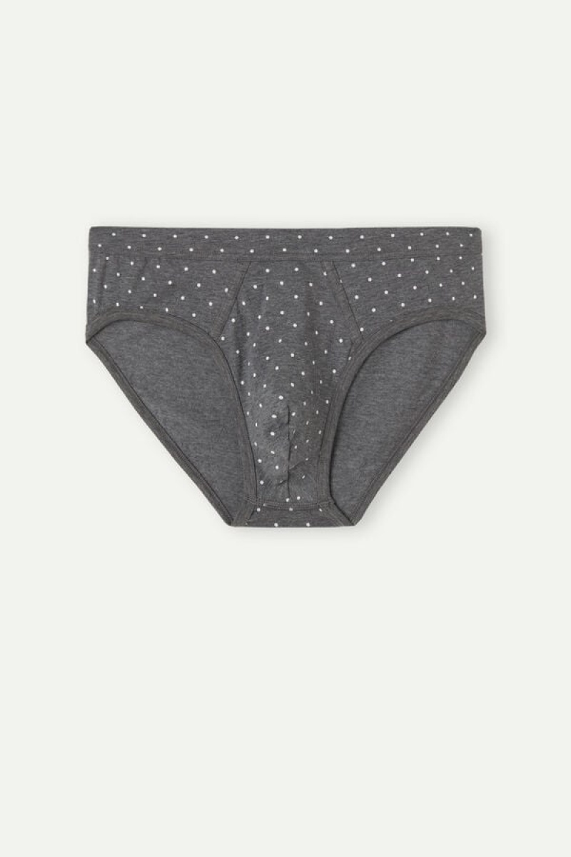 Intimissimi Dotted Briefs In Stretch Supima® Cotton Sive | SN-ITMSM58566