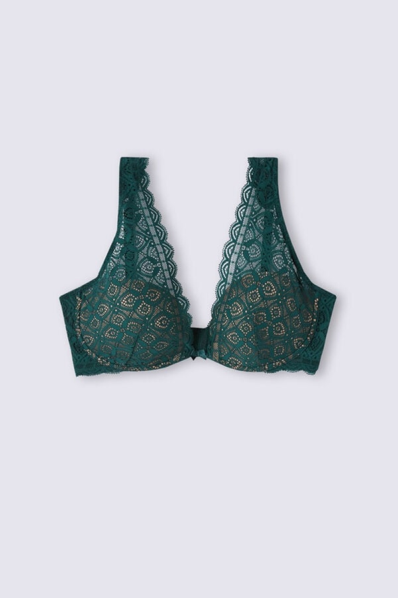 Intimissimi Elena Balconette Bra In Lace Zelene | SN-ITMSM56588