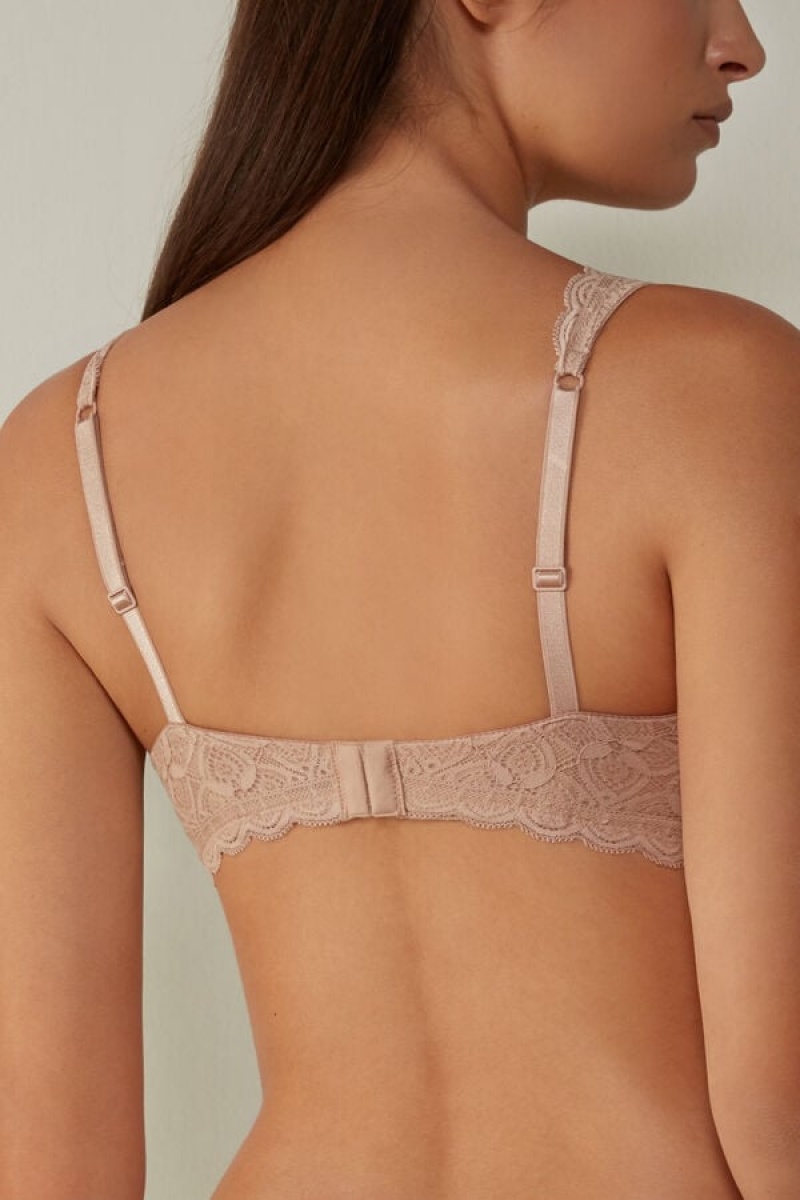 Intimissimi Elena Balconette Bra In Lace Bež | SN-ITMSM56446