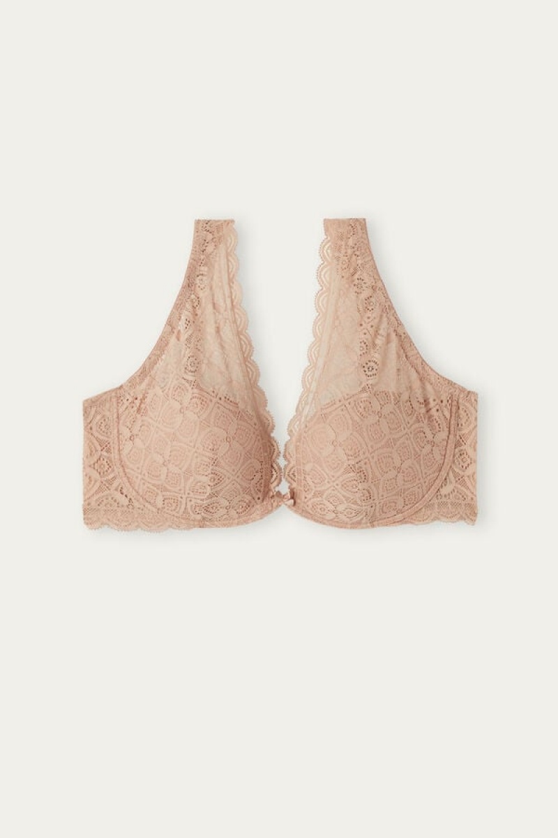 Intimissimi Elena Balconette Bra In Lace Bež | SN-ITMSM56446