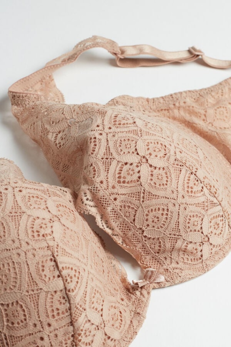 Intimissimi Elena Balconette Bra In Lace Bež | SN-ITMSM56446