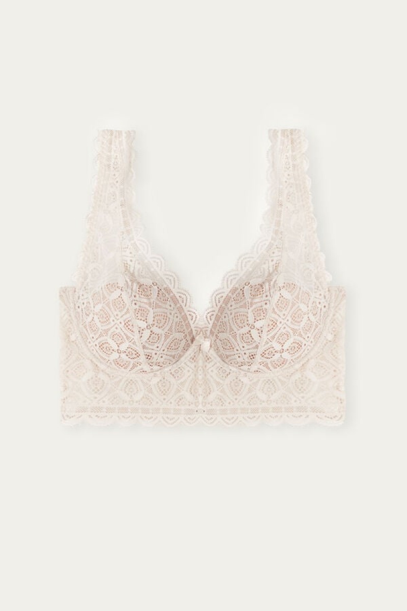 Intimissimi Eleonora Balconette Bra In Lace Bež | SN-ITMSM56840