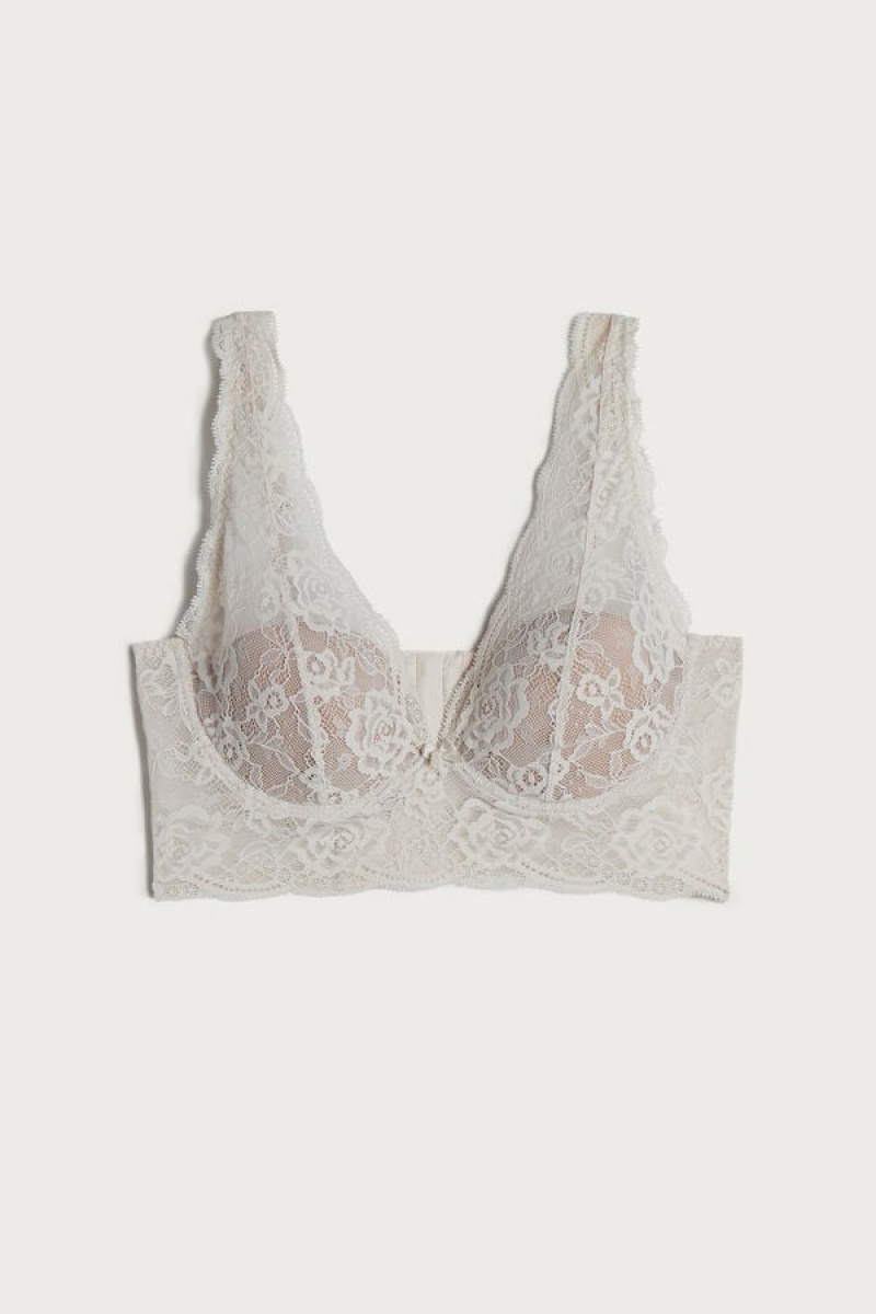 Intimissimi Eleonora Lace Balconette Bra Bež | SN-ITMSM56812