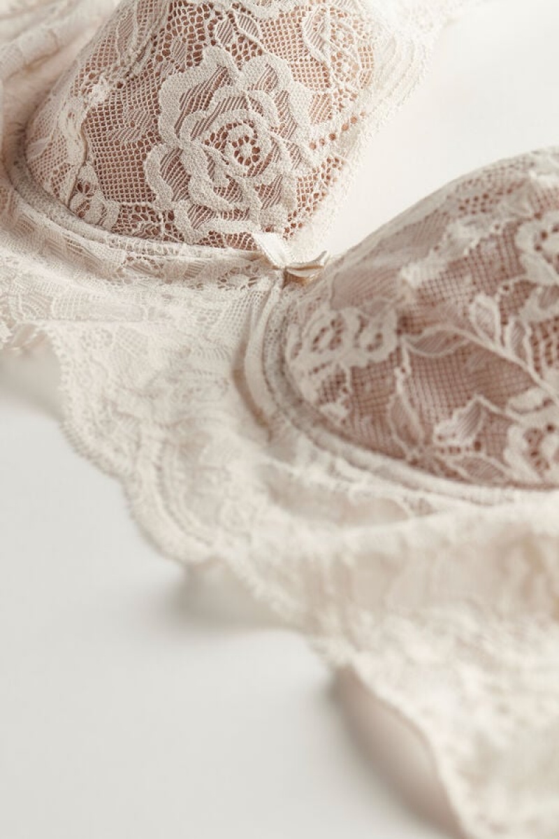 Intimissimi Eleonora Lace Balconette Bra Bež | SN-ITMSM56812