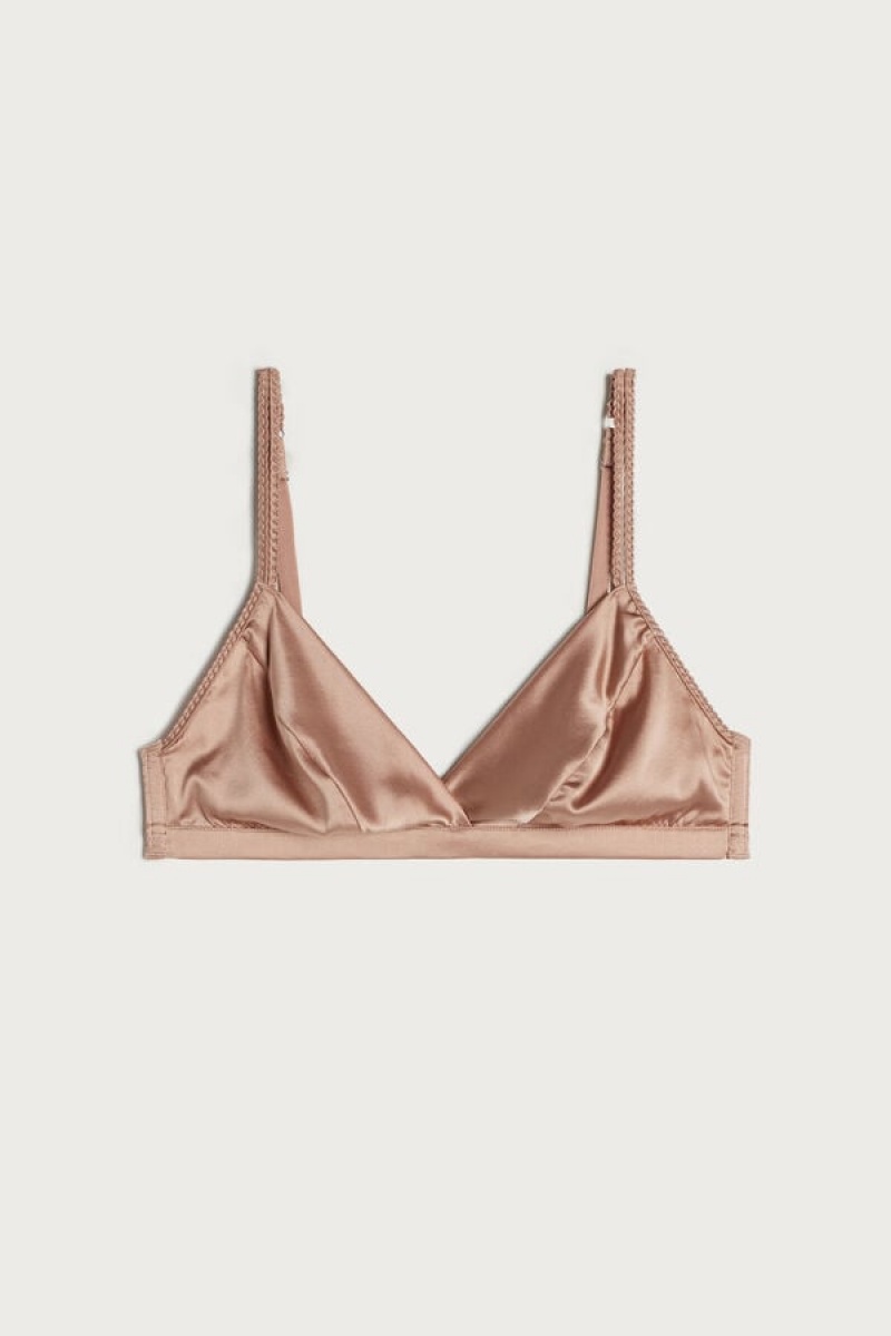 Intimissimi Emma Silk Triangle Bra Bež | SN-ITMSM56610