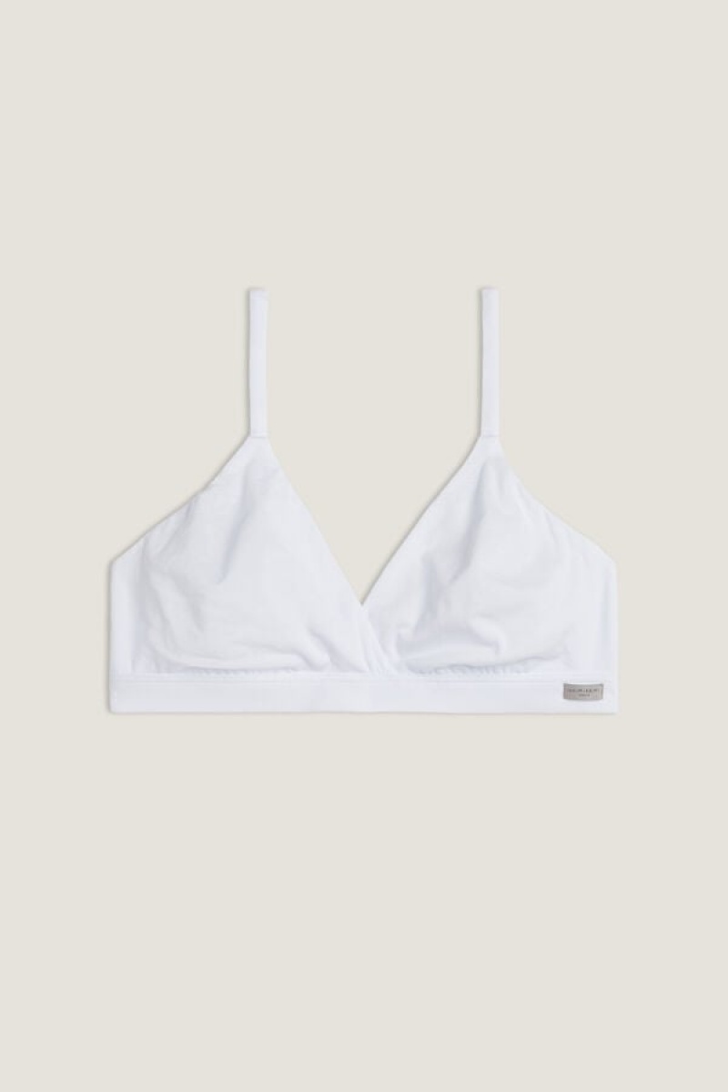 Intimissimi Emma Triangle Bra In Cotton Bijele | SN-ITMSM56622