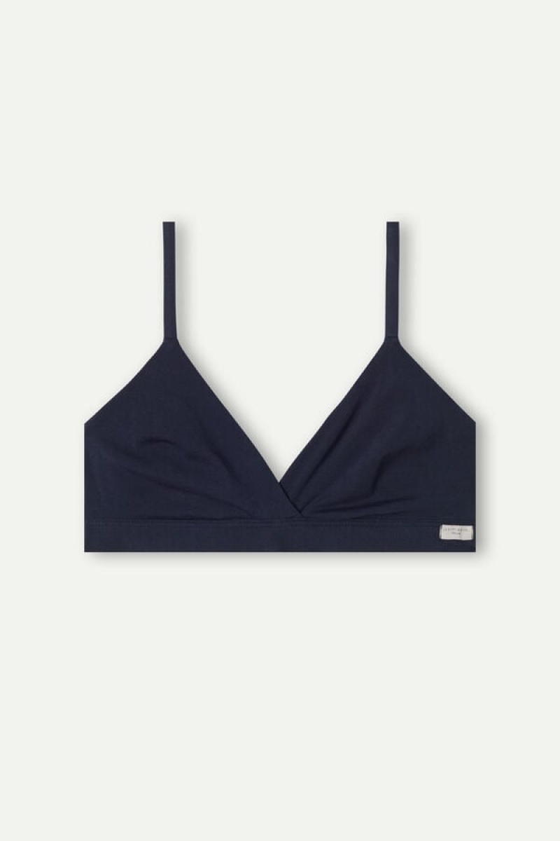 Intimissimi Emma Triangle Bra In Cotton Plave | SN-ITMSM57004