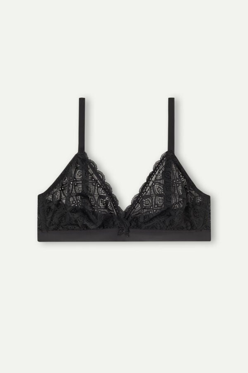 Intimissimi Emma Triangle Bra In Lace Crne | SN-ITMSM56645