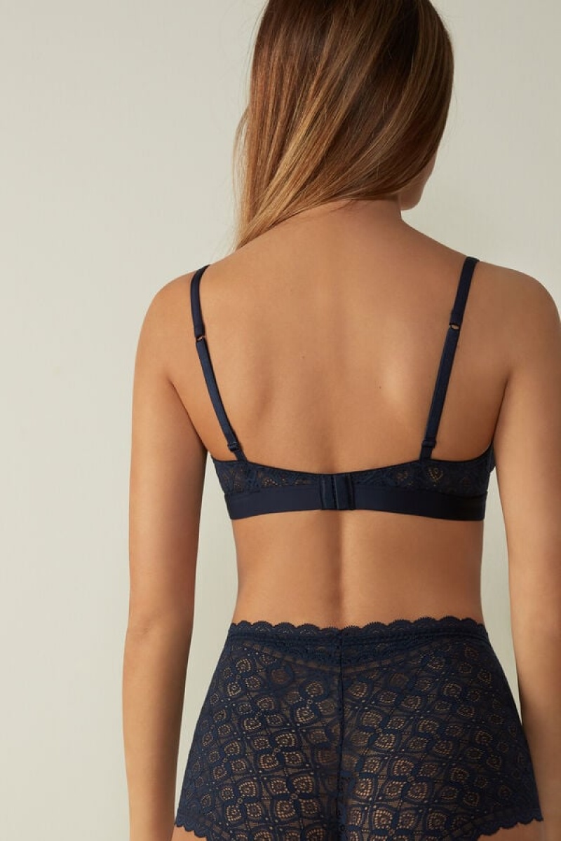 Intimissimi Emma Triangle Bra In Lace Plave | SN-ITMSM56658