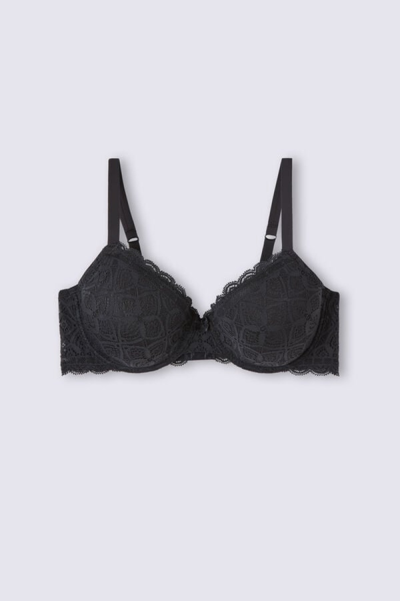 Intimissimi Francesca Balconette Bra In Lace Crne | SN-ITMSM56571