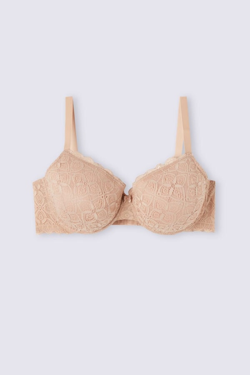 Intimissimi Francesca Balconette Bra In Lace Bež | SN-ITMSM56573