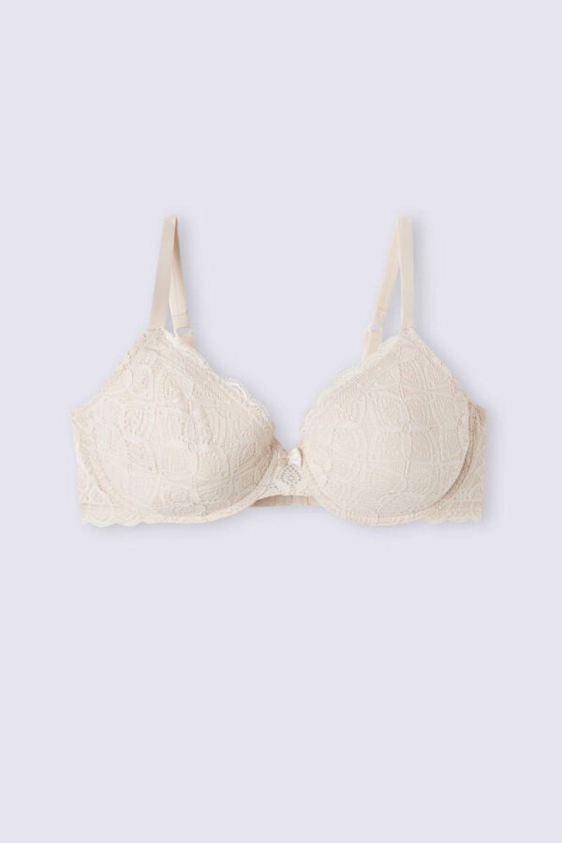 Intimissimi Francesca Balconette Bra In Lace Bež | SN-ITMSM56575