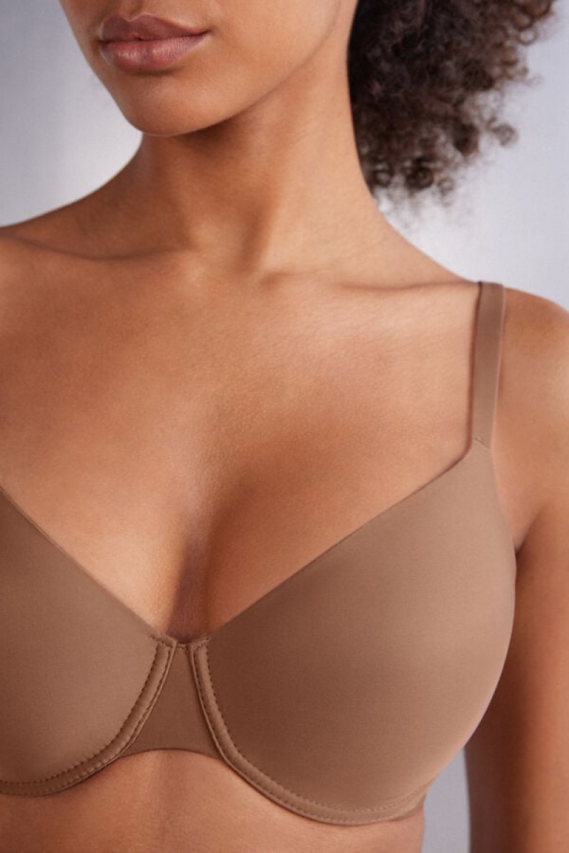 Intimissimi Francesca Ultralight Microfiber Balconette Bra Bež | SN-ITMSM56441