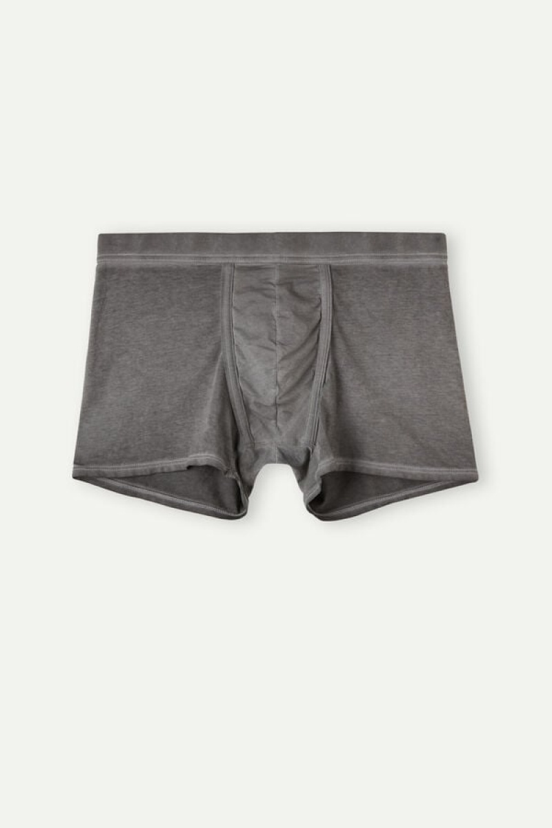 Intimissimi Fresh Supima® Cotton Boxers Crne | SN-ITMSM58498