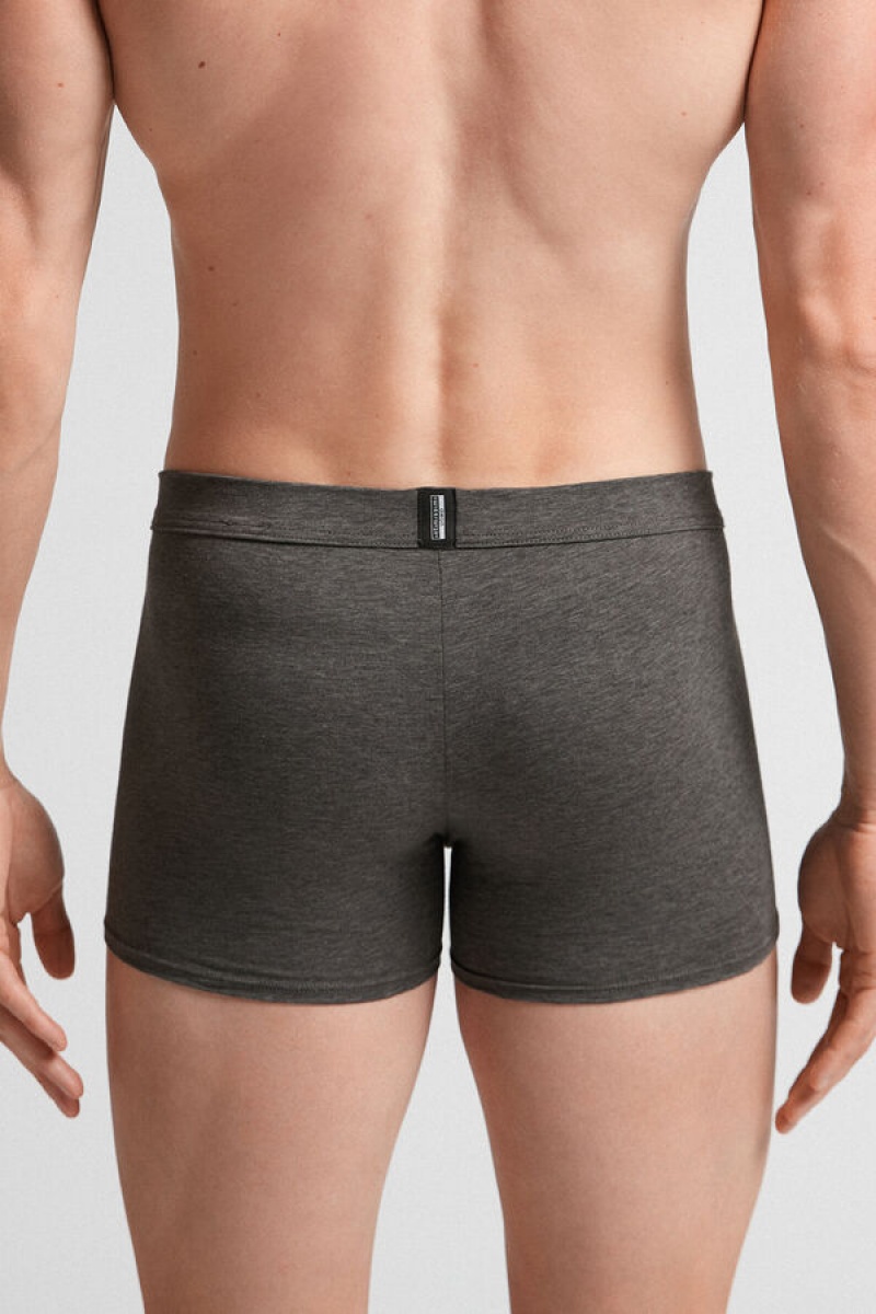 Intimissimi Fresh Supima® Cotton Boxers Tamno Sive | SN-ITMSM58499