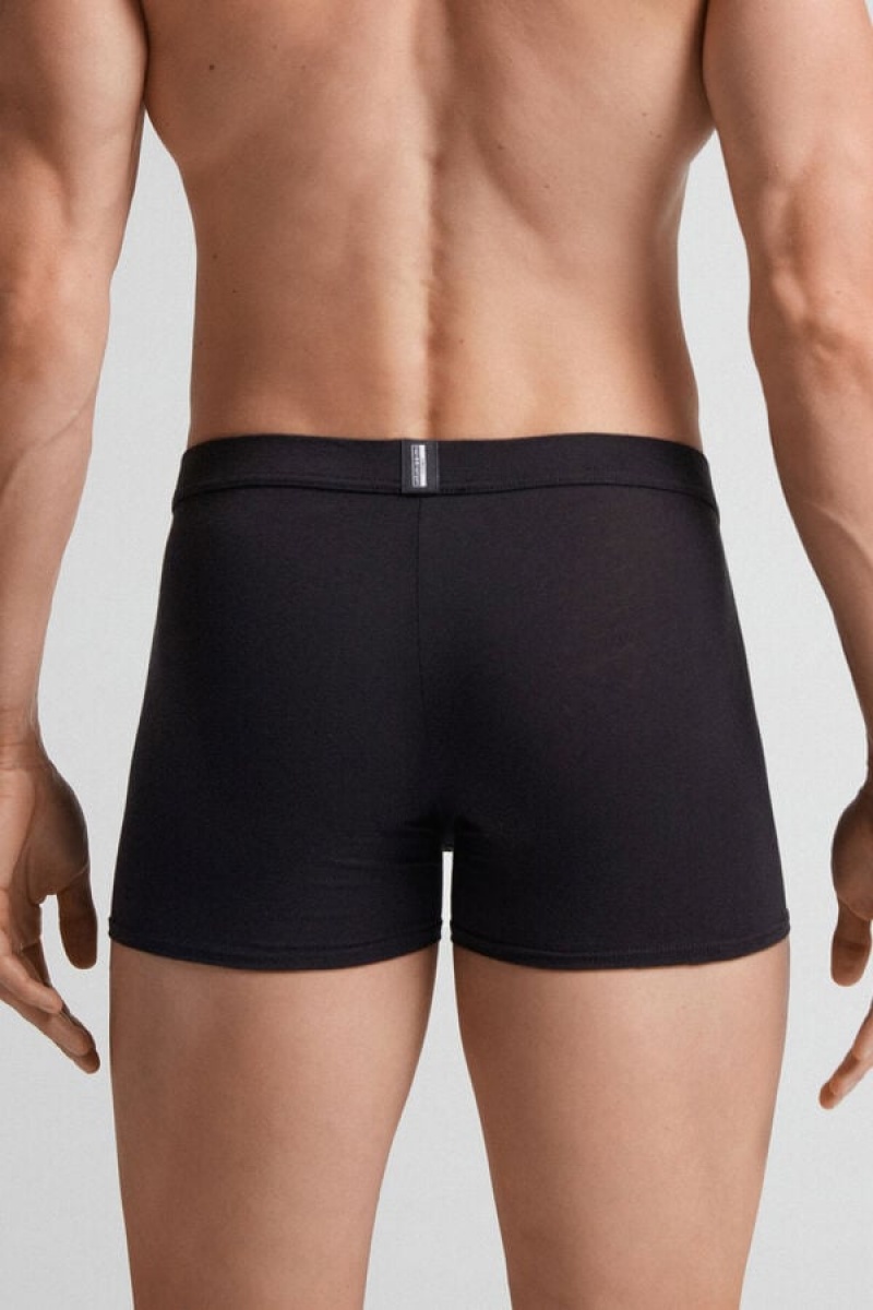 Intimissimi Fresh Supima® Cotton Boxers Crne | SN-ITMSM58500