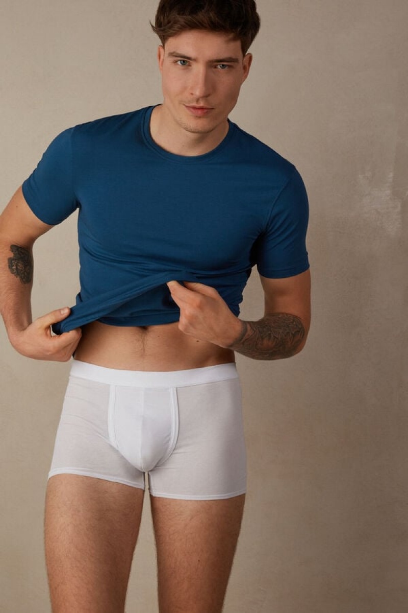 Intimissimi Fresh Supima® Cotton Boxers Bijele | SN-ITMSM58502