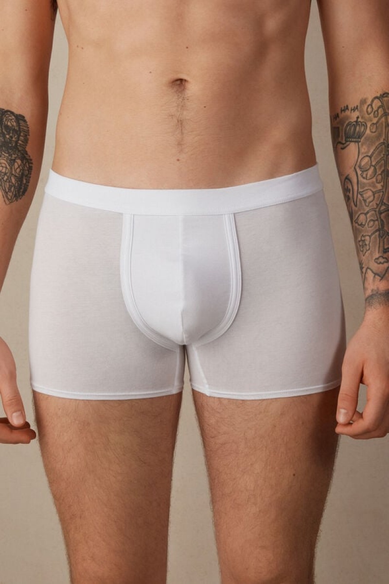 Intimissimi Fresh Supima® Cotton Boxers Bijele | SN-ITMSM58502