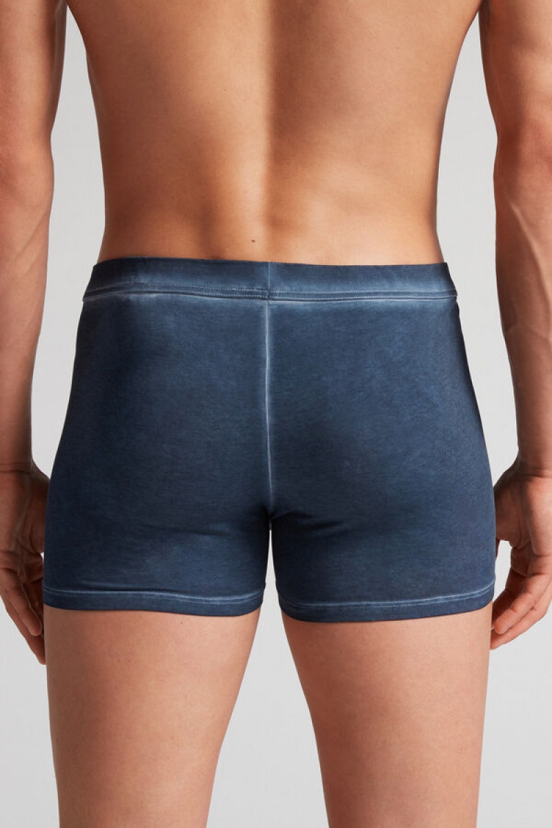 Intimissimi Fresh Supima® Cotton Boxers Plave | SN-ITMSM58515