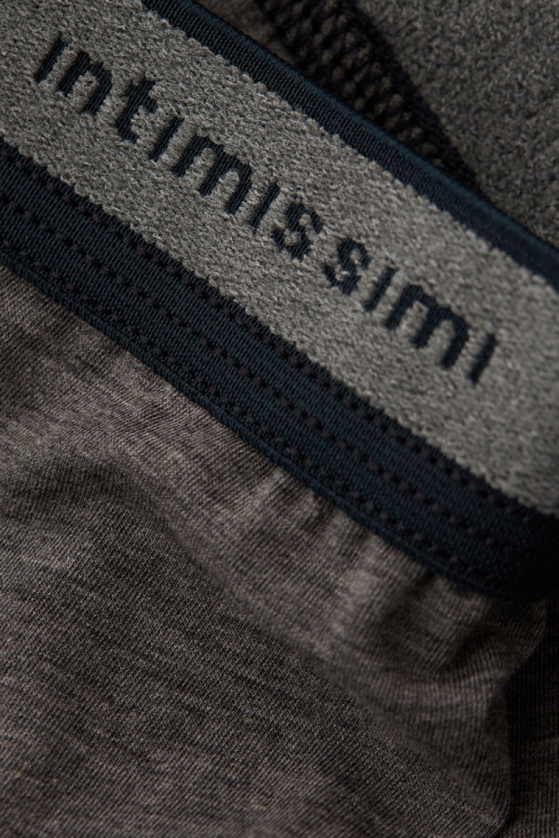 Intimissimi Fresh Supima® Cotton Boxers With Logo Tamno Sive | SN-ITMSM58524