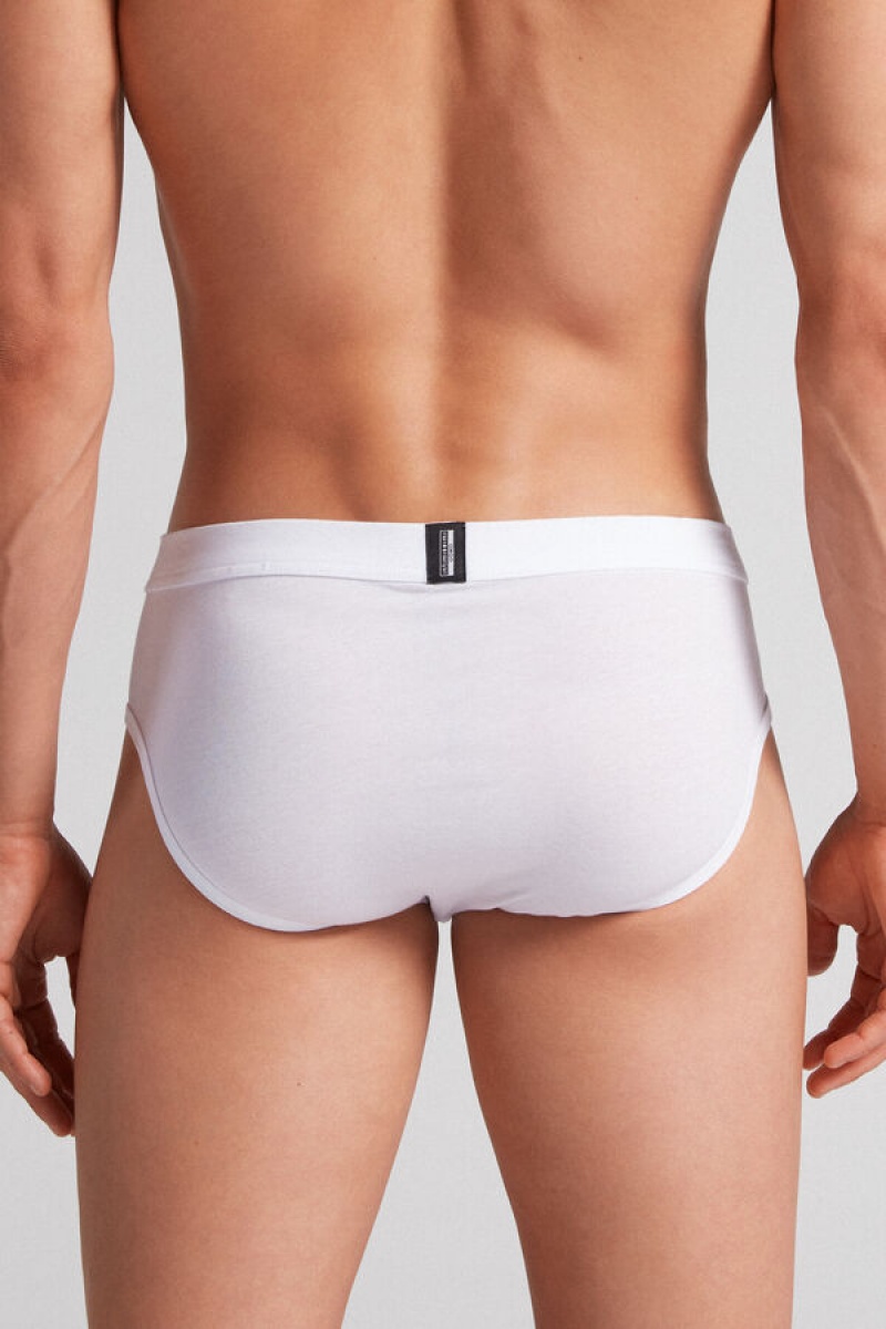 Intimissimi Fresh Supima® Cotton Briefs Bijele | SN-ITMSM58571