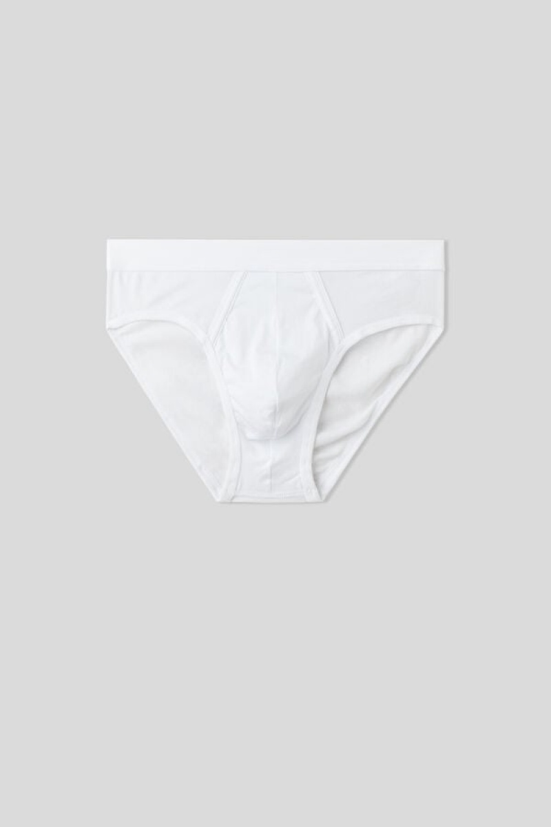 Intimissimi Fresh Supima® Cotton Briefs Bijele | SN-ITMSM58571