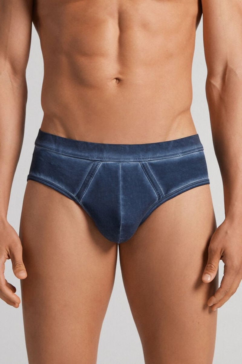 Intimissimi Fresh Supima® Cotton Briefs Plave | SN-ITMSM58583