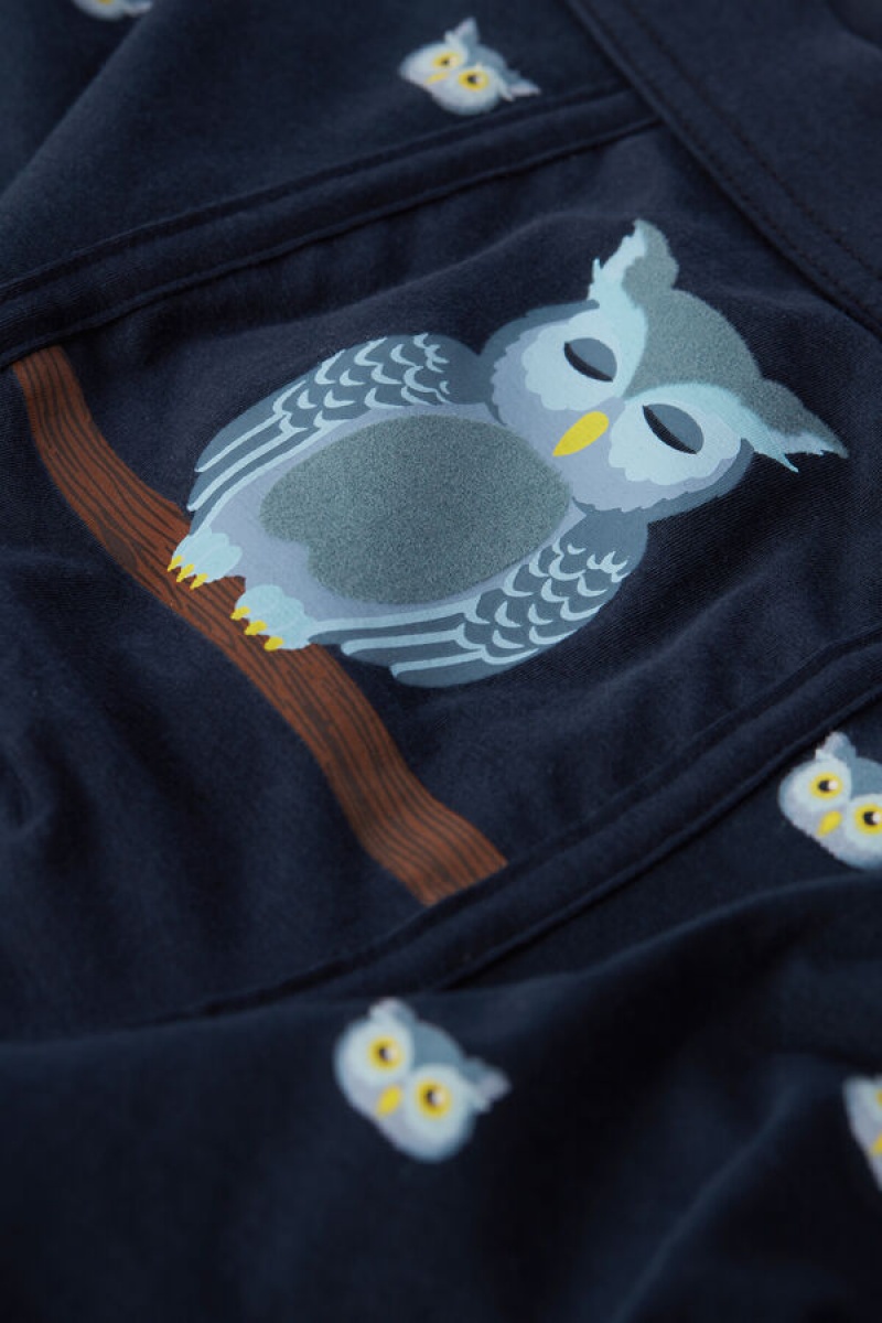 Intimissimi Fresh Supima® Cotton Owl Boxers Plave | SN-ITMSM58519