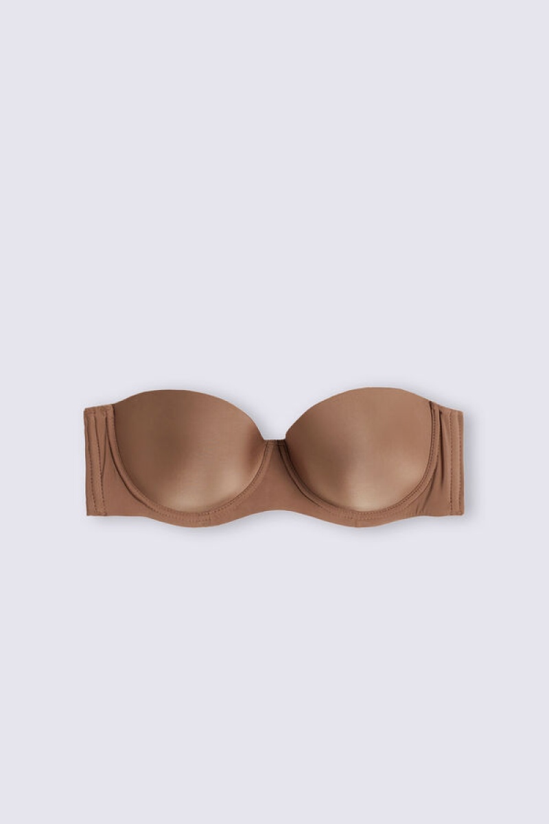 Intimissimi Giada Microfiber Bandeau Bra Bež | SN-ITMSM56942