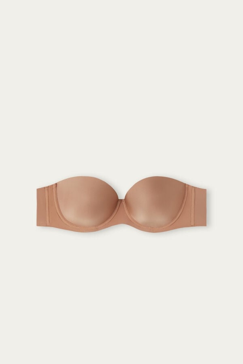 Intimissimi Giada Microfiber Bandeau Bra Bež | SN-ITMSM56944