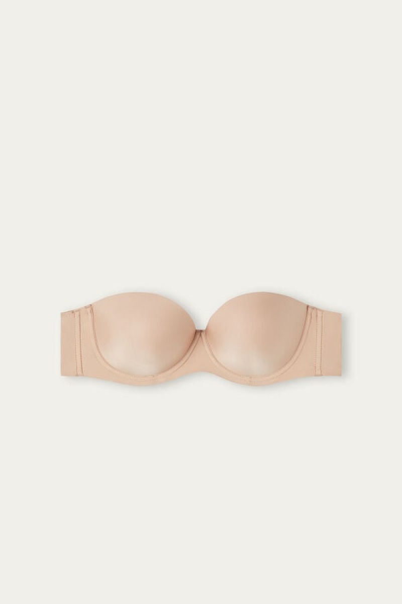 Intimissimi Giada Microfiber Bandeau Bra Bež | SN-ITMSM56951