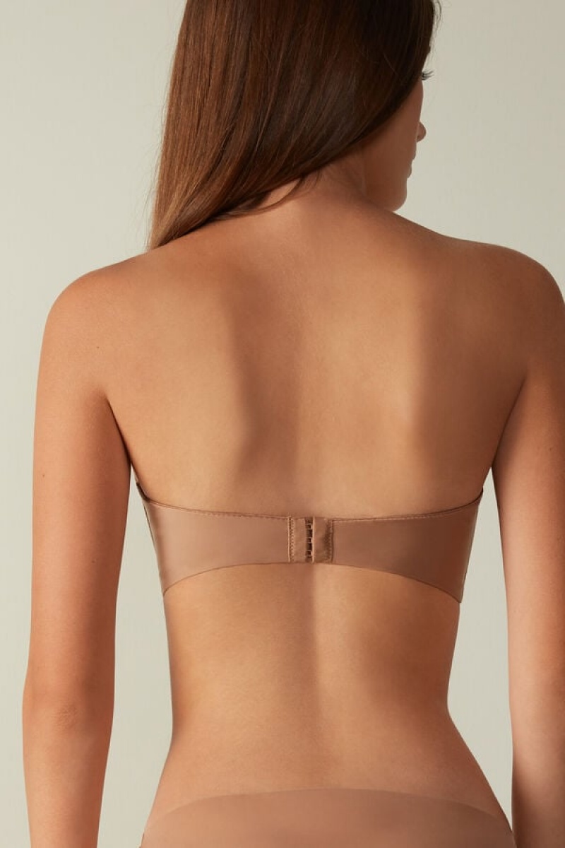 Intimissimi Giada Microfiber Bandeau Bra Bež | SN-ITMSM57179