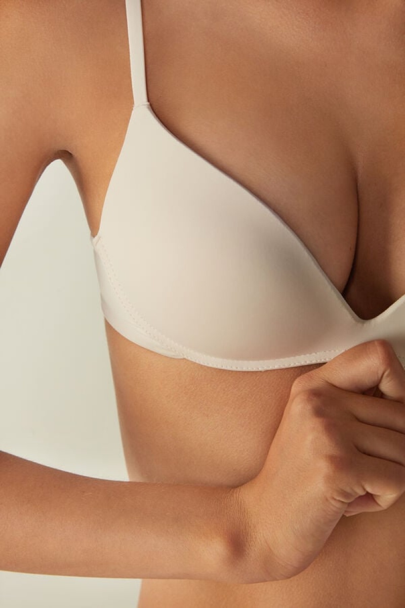 Intimissimi Gioia B Cup Microfiber Super Push-up Bra Bež | SN-ITMSM57108