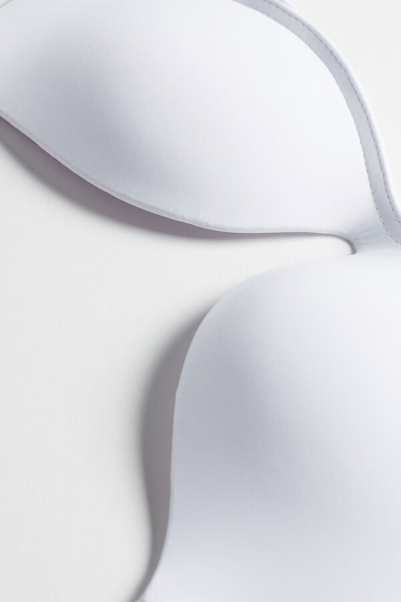 Intimissimi Gioia B Cup Microfiber Super Push-up Bra Bijele | SN-ITMSM57109