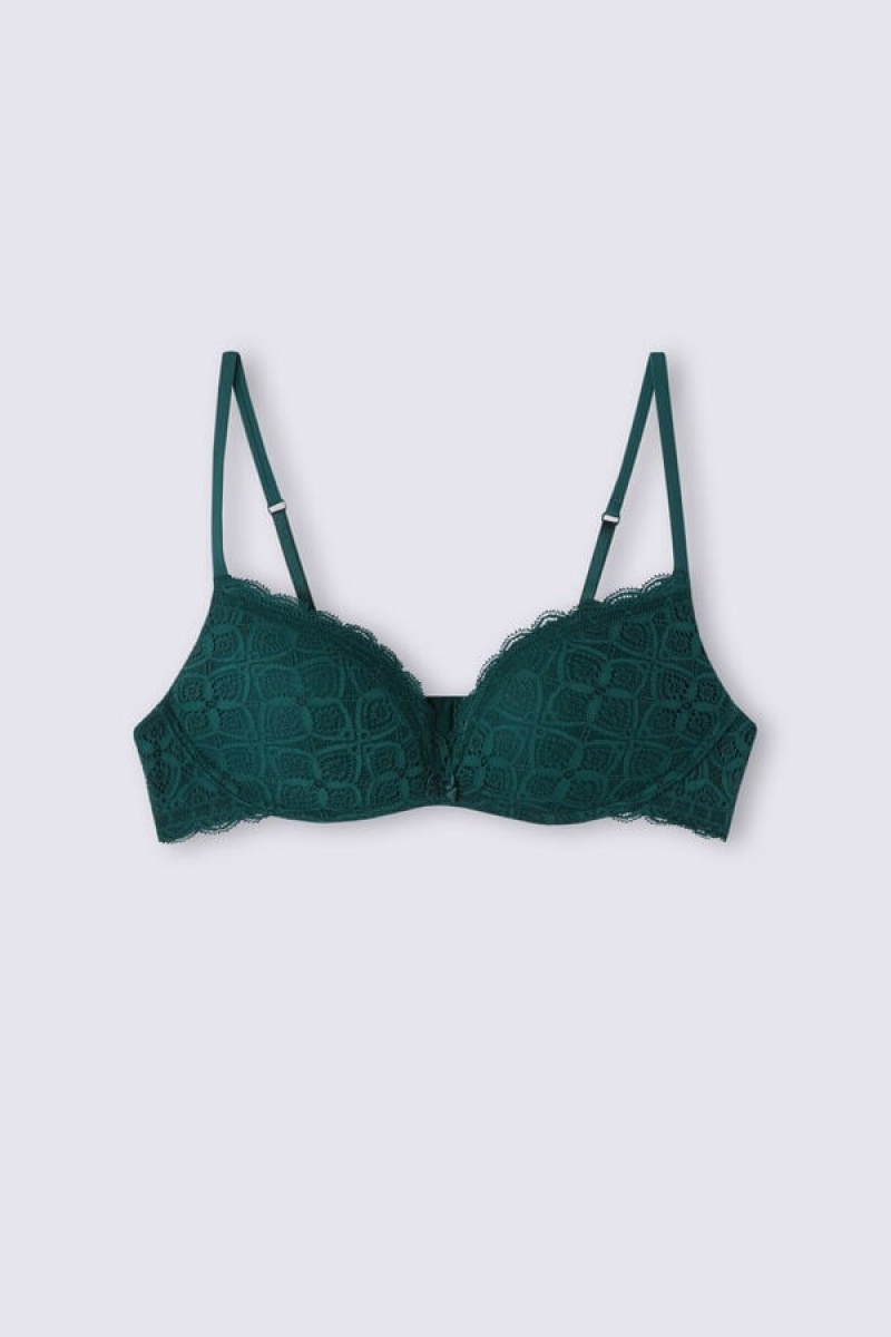 Intimissimi Gioia Super Push-up Bra In Lace Zelene | SN-ITMSM56800