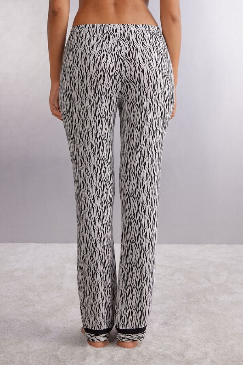 Intimissimi Go Animalier Bamboo Viscose Pants Visebojne | SN-ITMSM58265