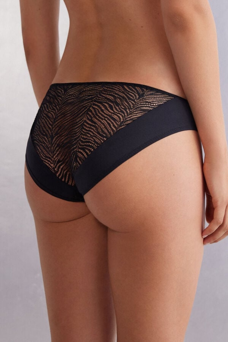 Intimissimi Go Animalier Panties Crne | SN-ITMSM57620